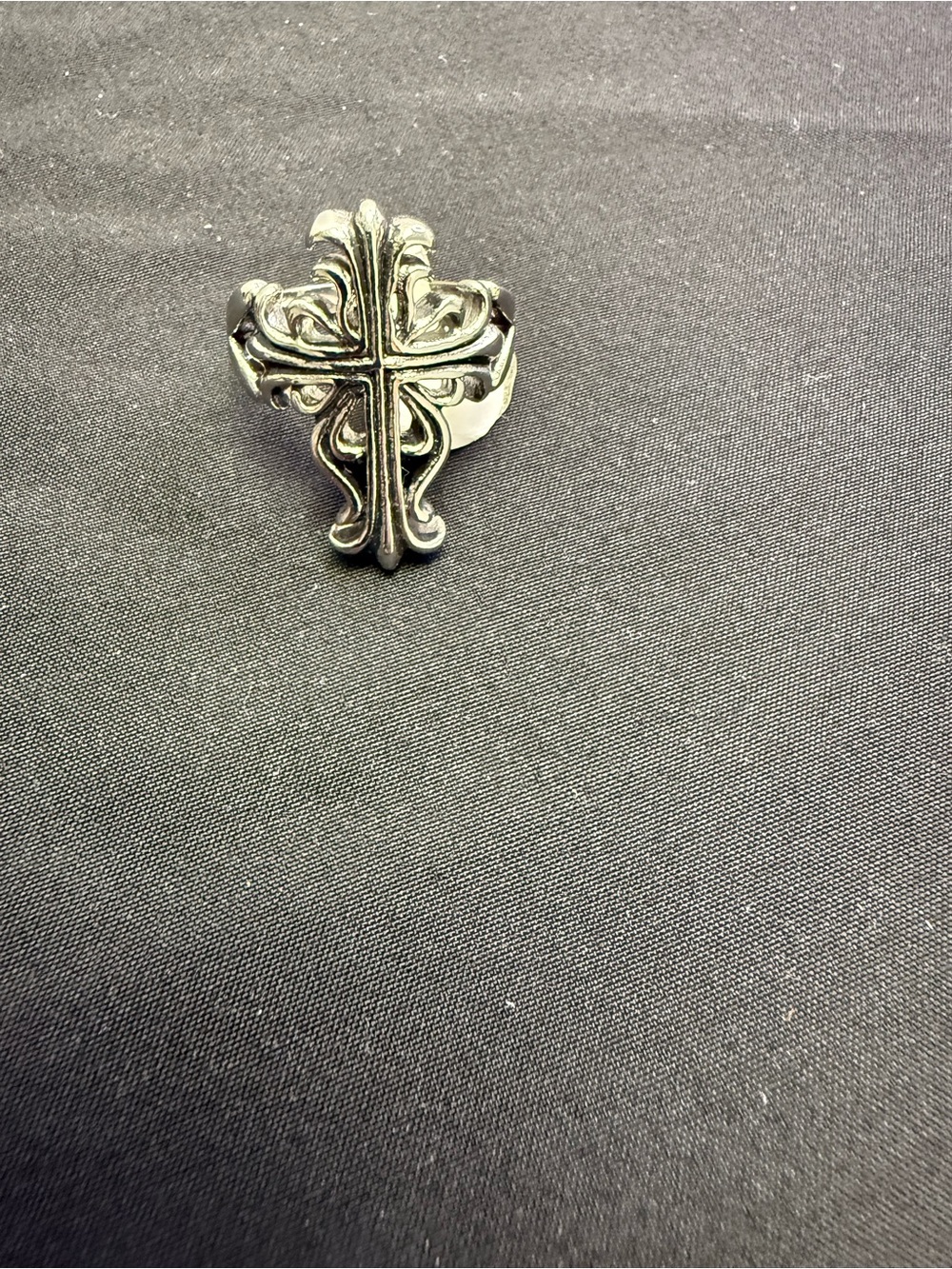 Decorative Fleur-de-Lis Cross Accent - Stainless Steel Size 11